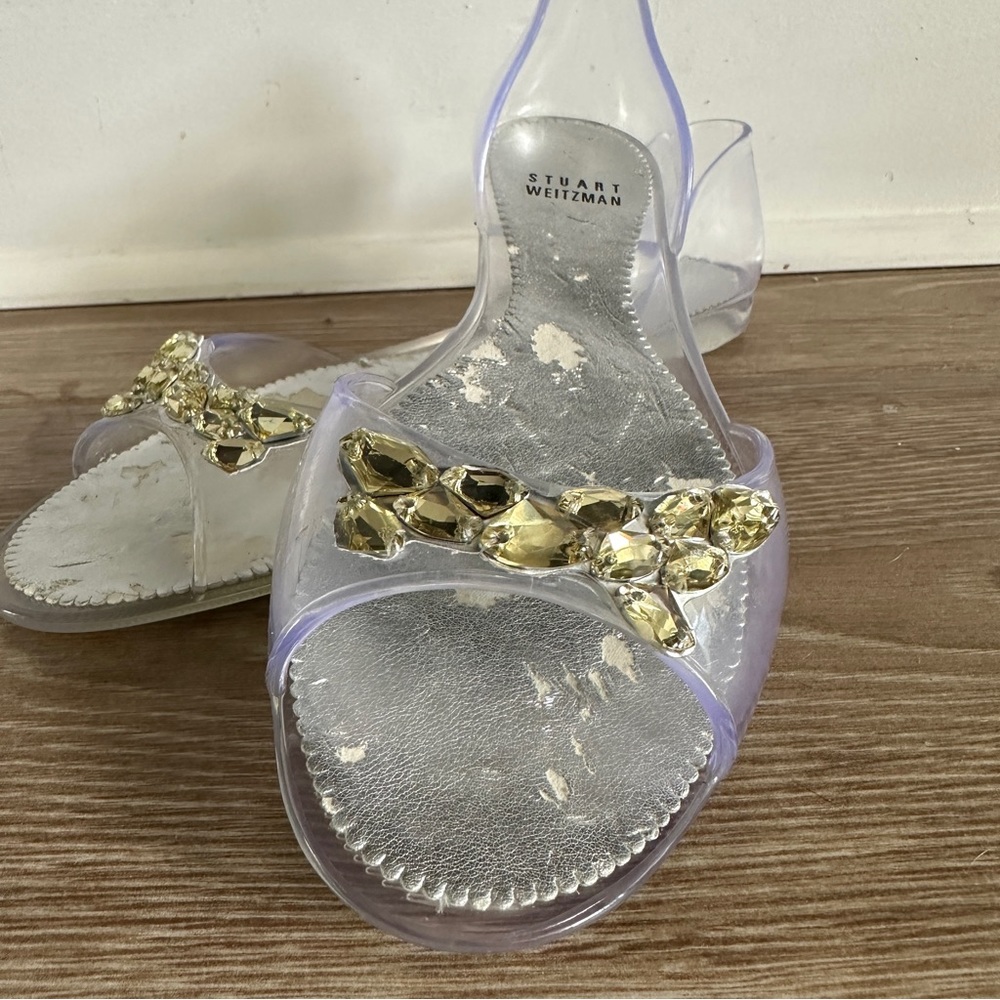 Never worn Stuart Weitzman Jubilee Jeweled Jellies. Size  9, run small.